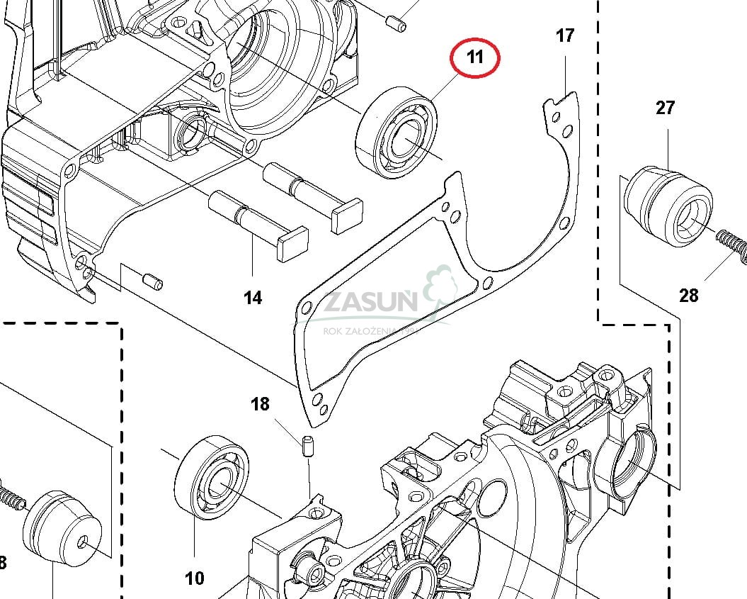 Łożysko wału Husqvarna 543XP