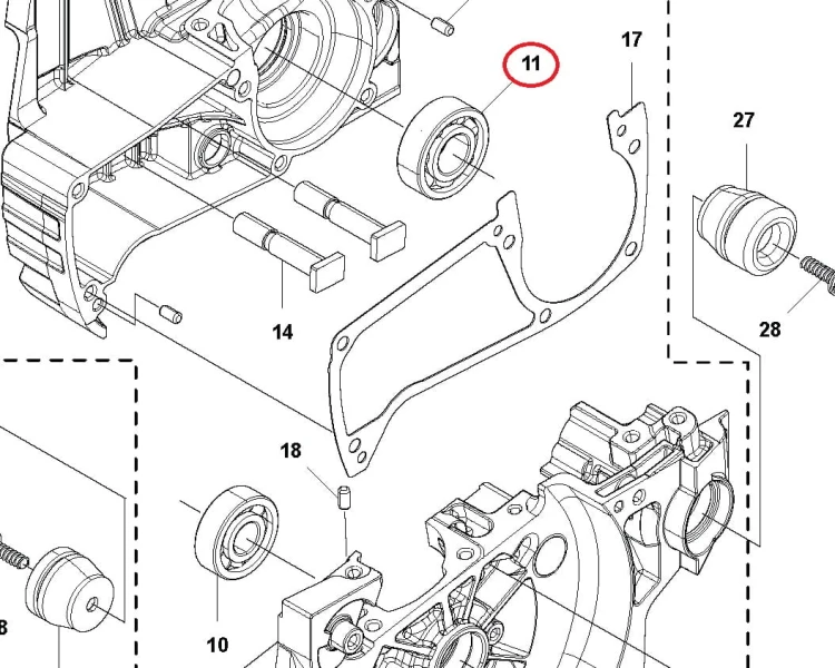 Łożysko wału Husqvarna 543XP