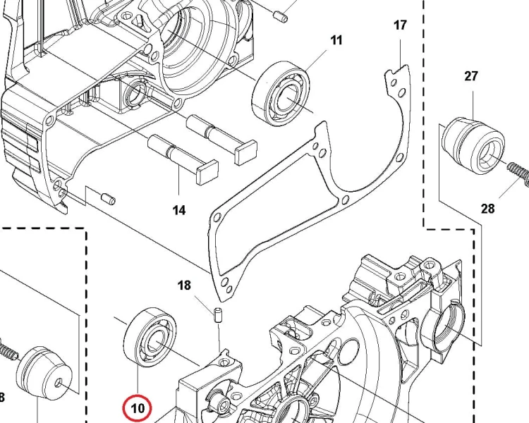 Łożysko wału Husqvarna 543XP