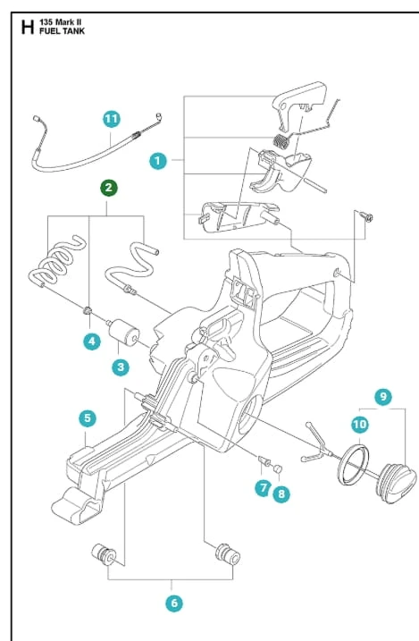 Przewód paliwa Husqvarna 135 Mark II