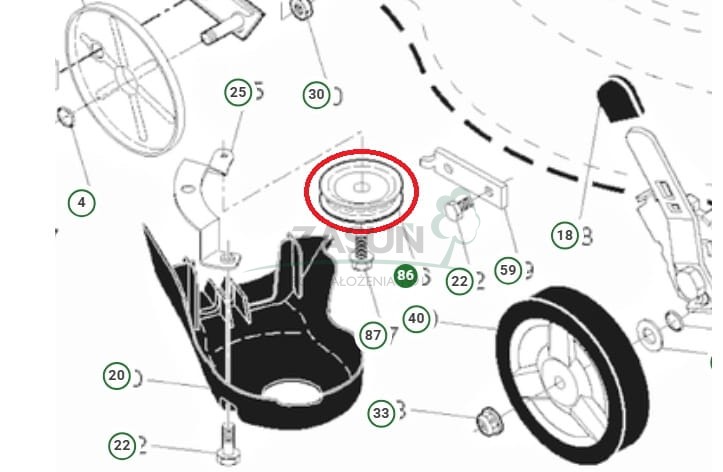 Koło pasowe Husqvarna LC356V