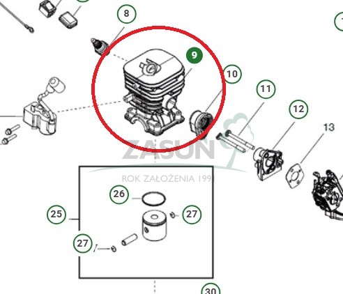 Cylinder Husqvarna 125BVx