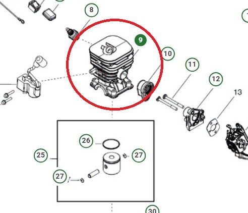 Cylinder Husqvarna 125BVx