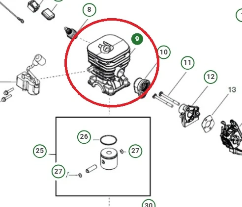 Cylinder Husqvarna 125BVx